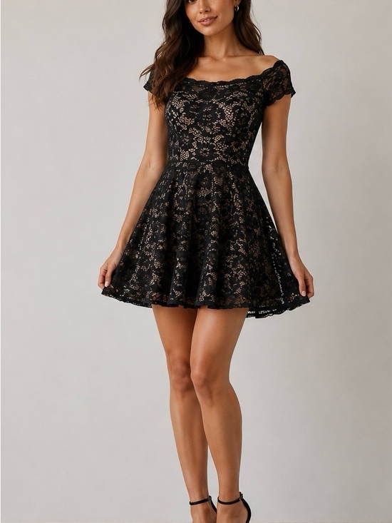 b darlin satin lace up dress B. Womens Juniors Evening Pink 13/14 : Clothing, Shoes & Jewelry 95% polyester B Darlin Womens Black Lace